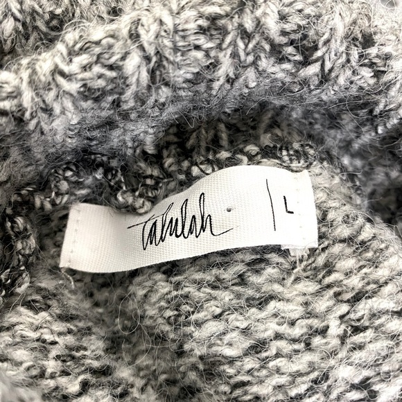 Talulah Grey Marled Cozy High Neck Sweater Size L - Picture 5 of 6